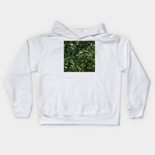 Green Leaves Pattern 22 Kids Hoodie